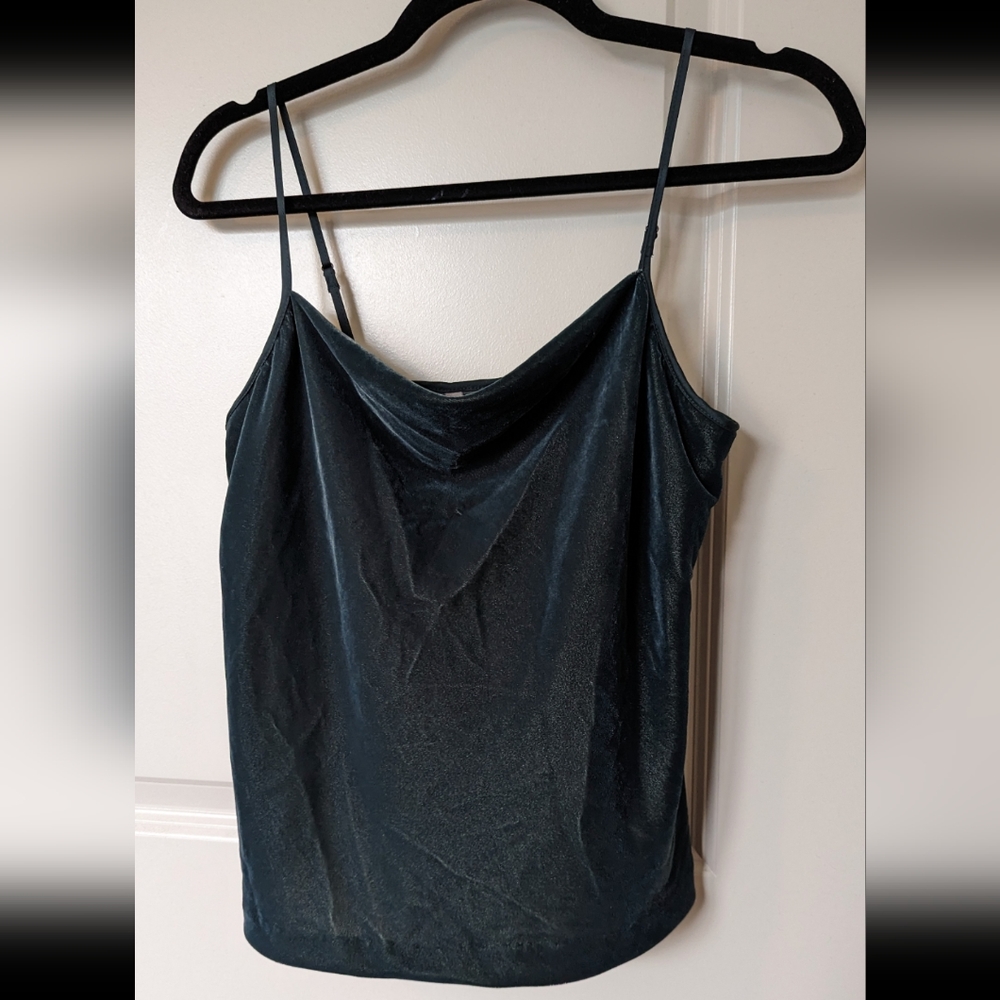 NWT Petite Velvet Cowl-Neck Camisole